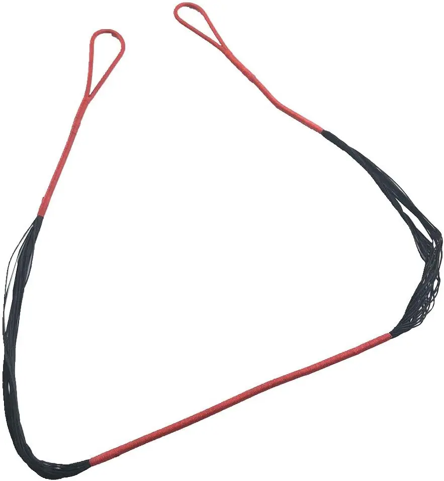 1pcs Crossbow Replacement String - 26.5 in Bowstrings for CRS-004C Crossbow, 175 lbs Draw Weight, Polyester Fiber, Black&Red