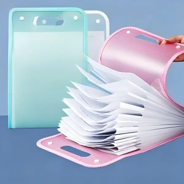 13‑Pocket Expanding File Folder, A4 Portable Handheld Document Organizer, Waterproof Paper Storage Bag with Color Labels, Large‑Capacity Accordion Folder for School Homework Office Paper Classification