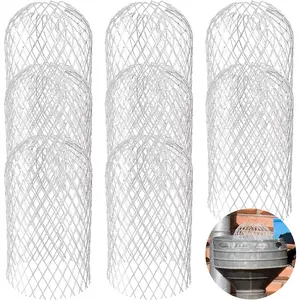 8 Pack Downspout Filter Strainer Aluminum Gutter Downspouts Guard Screen Expandable Gutter Downspout Protectors for Preventing Blockage from Leaves & Debris‌