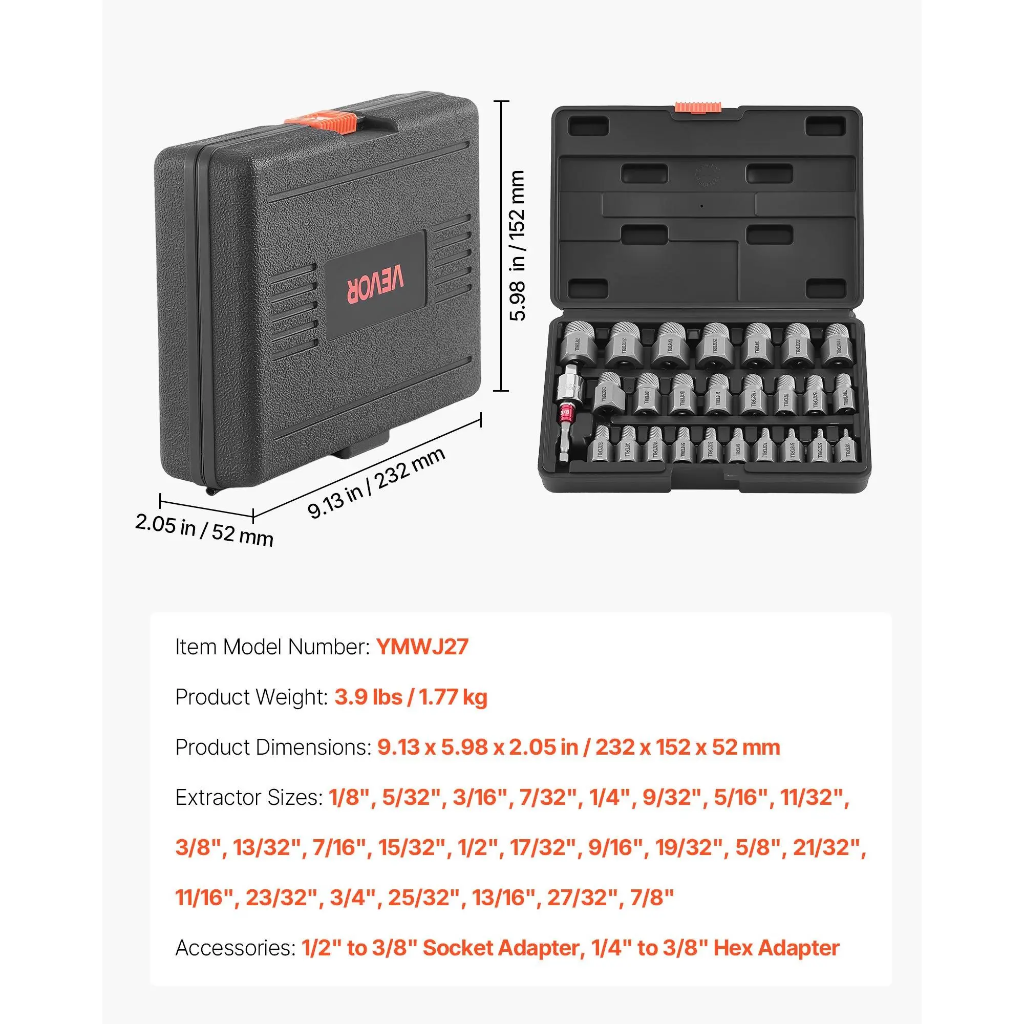 Screw & Broken Bolt Extractor-Hex & Multi-Spline