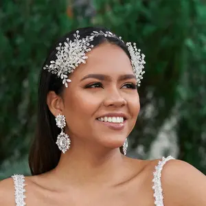 Mystical Amulet Bridal Headpiece with Shimmering Crystals for Modern and Classic Brides - Handcrafted Unique Design