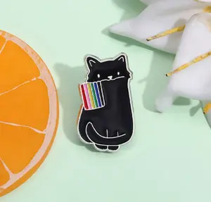 Black Paws for Pride Enamel Pin