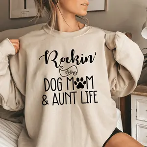 Dog Mom Aunt Life Sweatshirt Auntie Hoodie For Aunties Birthday Gift Aunt Sweatshirt Aunt Life Sweatshirt Dog Mom Hoodie For Women Talisha Grant