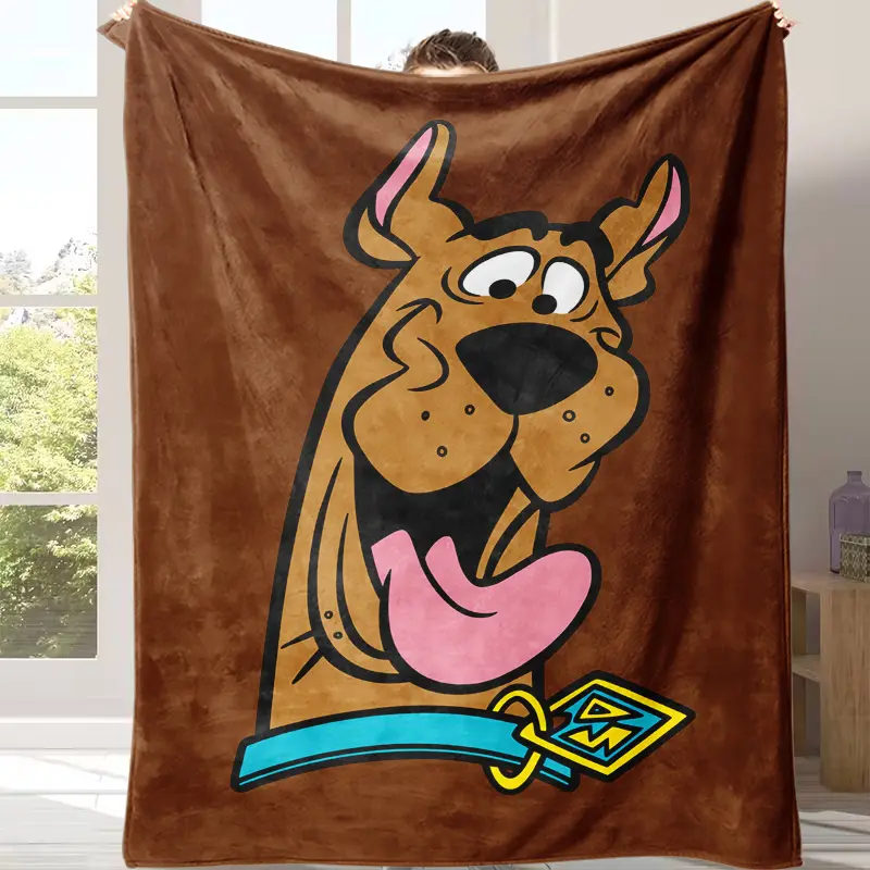 Countdown Sale! Scooby-Doo Animal Character Plush Throw Blanket - 30in*40in Anime Art Style - Shaggy,Fred,Daphne,Velma,Dynomutt - Soft,Cozy Aesthetic,Warm Aesthetic - For Kids,Fans - Sofa,Bed Use - Home,Anime Gift Ideas
