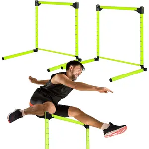Adjustable Height Training Hurdle 23.62'' Detachable Track and Field Workout Hurdle Jumping Speed and Agility Training Equipment for Soccer Basketball Obstacle Courses Workout Green