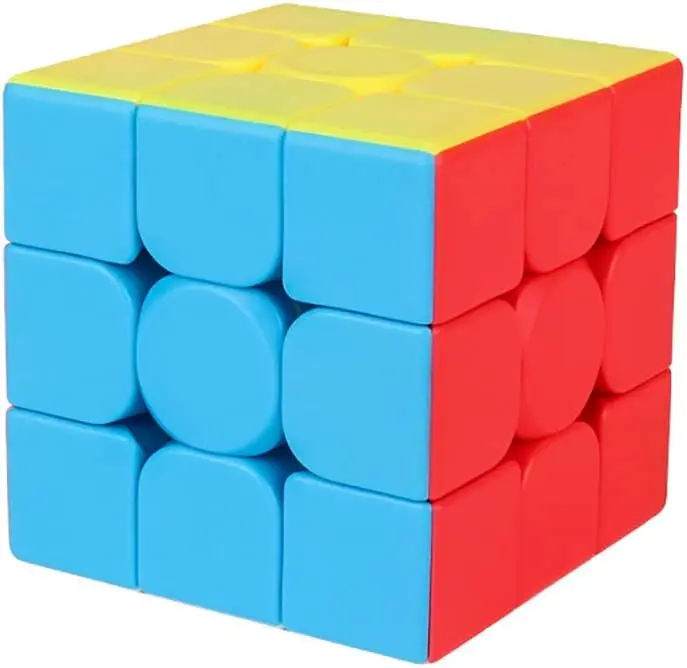 3x3x3 Speed Cube,Stickerless Magic Cube,Smooth Turning Puzzle Box with Anti-Sticky Design,The Most Educational Toy to Effectively Improve Your Child's Concentration and Responsiveness