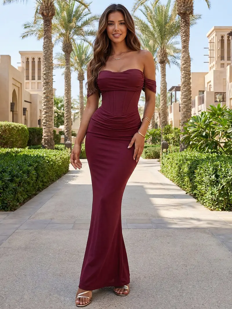 CurvySweet Etta Women's Formal Evening Midi Cocktail Dress - Chic Formal  Wear, Sleeveless, Built-in Bra, Ruched, Ruffle, Slit, Breathable Spandex,  Women's Clothes for Fall Wedding Guests - TikTok Shop