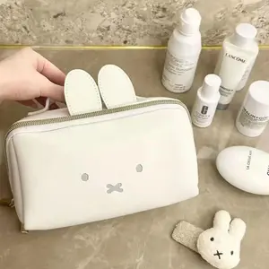 Kawaii Miffy Rabbit Cute Shape Hand Makeup Bag Multi-functional Portable Toiletry Storage Bag Christmas Toy Gift for Girls