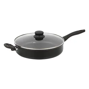 Mainstays 4-Quart Non-Stick Jumbo Cooker with Glass Lid, Black