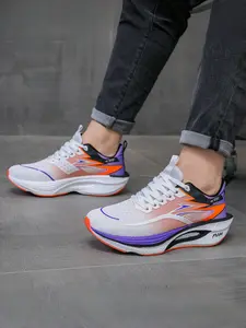 Men's Large Size Fashion Low-Top Sports Shoes, Athletic Running Shoes, Synthetic Material Upper, Eva Sole, Casual Gym Running Daily Wear, Breathable Fabric