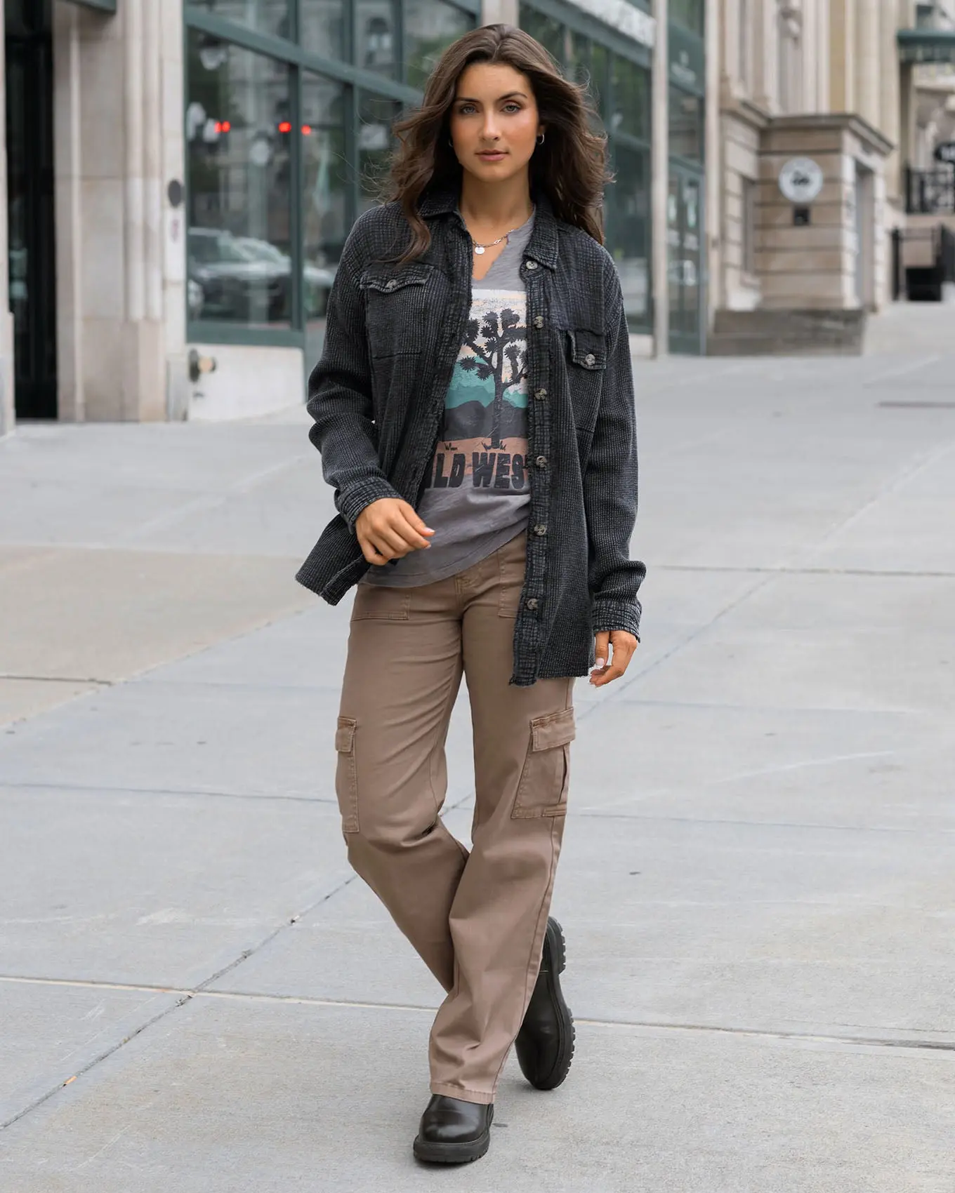 Sueded Twill Caribou Cargo Pants