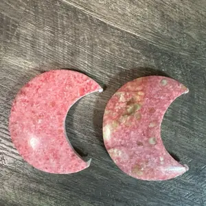 Ocean Jasper Crescent Moon #001 Soft Flow & #002 Deep Orb – Orbicular Pattern Stone with Natural Calcite from Madagascar Intention-Powered Crystal crystal carving energy protection ideal choice home office flawless crystalscarving