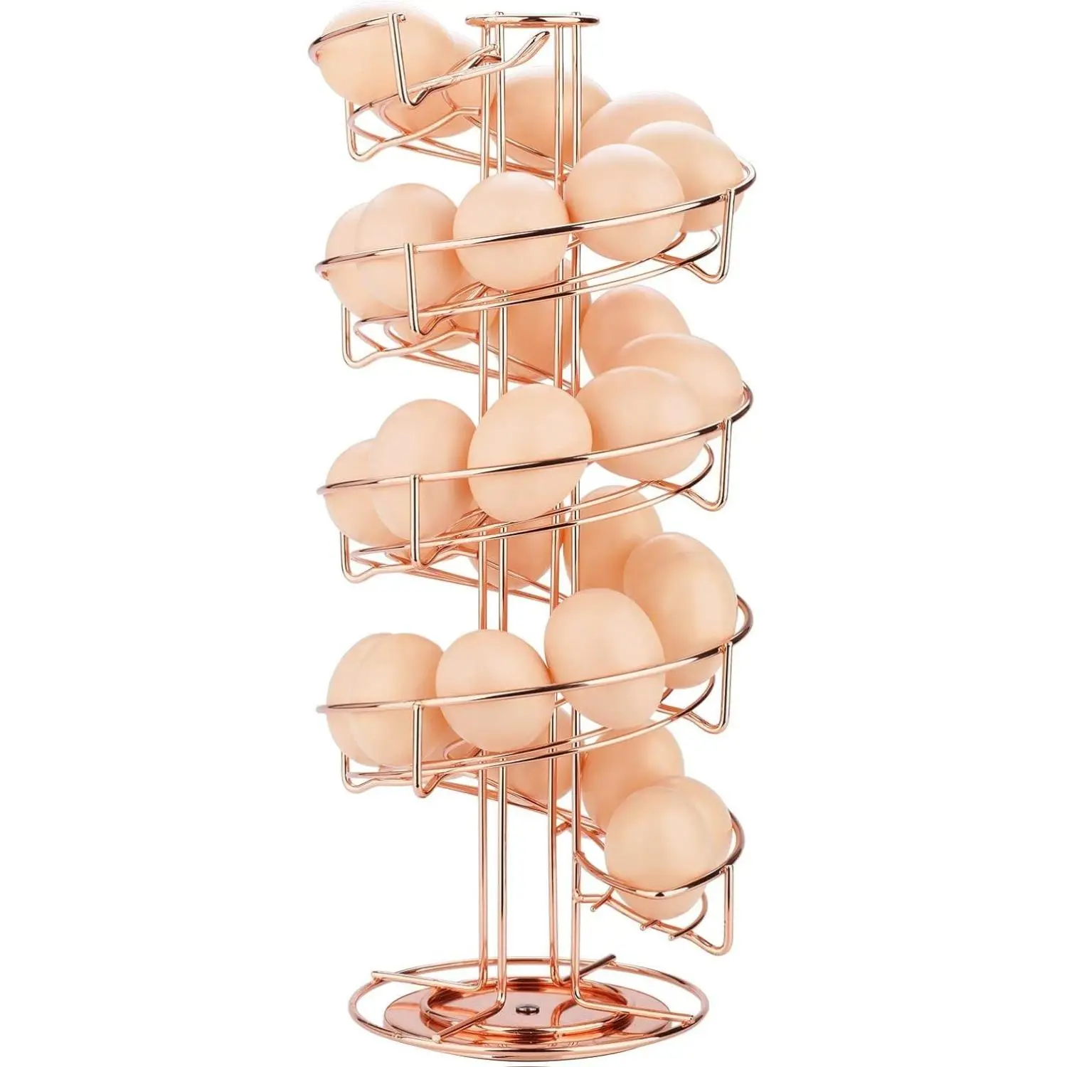 Spiral Design Metal Egg Skelter Dispenser Rack 360 Degree Rotating ...