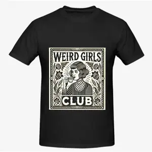 Join the Weird Girls Club!🖤 Whimsigoth Alt Girl Aesthetic Graphic Tee &.Weirdcore Witchy Clothes, Retro Celestial Moon Vibe.100% Soft Cotton Oversized Sweatshirt.Perfect Edgy Gift for Goth Friends