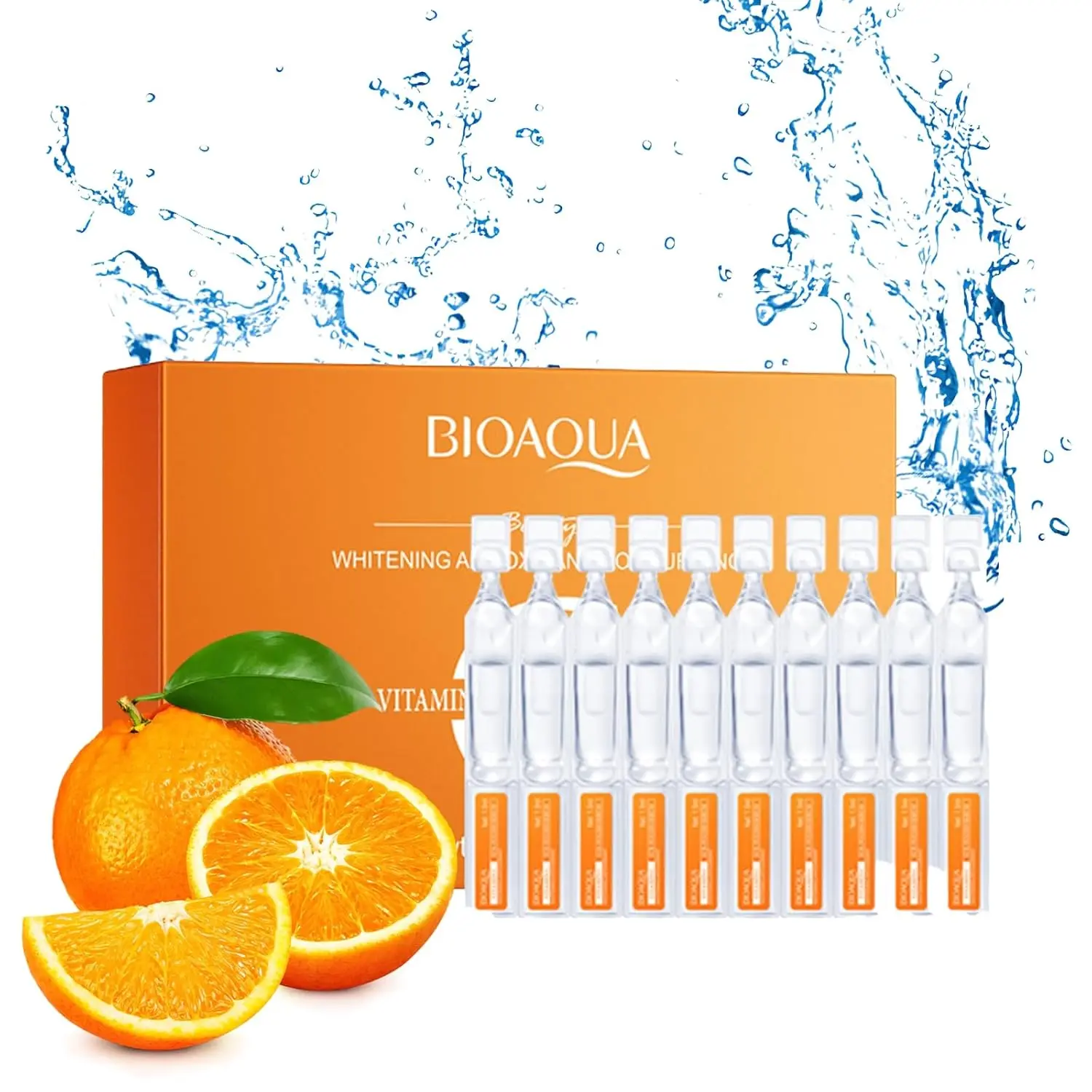 BIOAQUA Vitamin C Serum Ampoules, Single-Dose use Daily Skincare Essence – Lightweight, Travel-Friendly