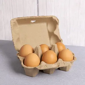 10pcs, Native Egg Packaging Box, Egg Tray Egg Box Pulp Egg Tray Soil Egg Packaging Box for Family, Farm, Market, Camping, Picnic, Travel, Home Kitchen Supplies