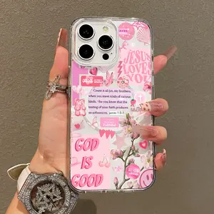 Soft Girl Magnetic Case for iPhone11/12/13/14/15/16/17/promax, Pink Christian Collage  Lightweight, Drop-Proof, MagSafe Compatible | Perfect for Teen Girls