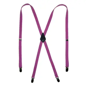 CTM Women's Elastic Clip-End 1/2 Inch Skinny Urban Suspenders
