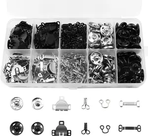 150 Pairs 3 Styles Skirt Hooks and Hook and Eye Sewing Buttons for Clothes, Metal Snaps Buttons Fasteners Press Studs Set for Skirt, Dress, Bra Hooks, Trousers, Sewing DIY Craftingt