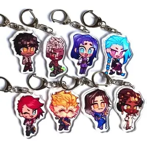 Arcane Keychain - League of Legends LOL Character Jinx Vi Caitlyn Viktor Ekko, Cute, Durable, And Perfect For Bags, Keys, Or Gifts. Great For Daily Use Or As Thoughtful Little Gifts For Your Friends And Yourself.