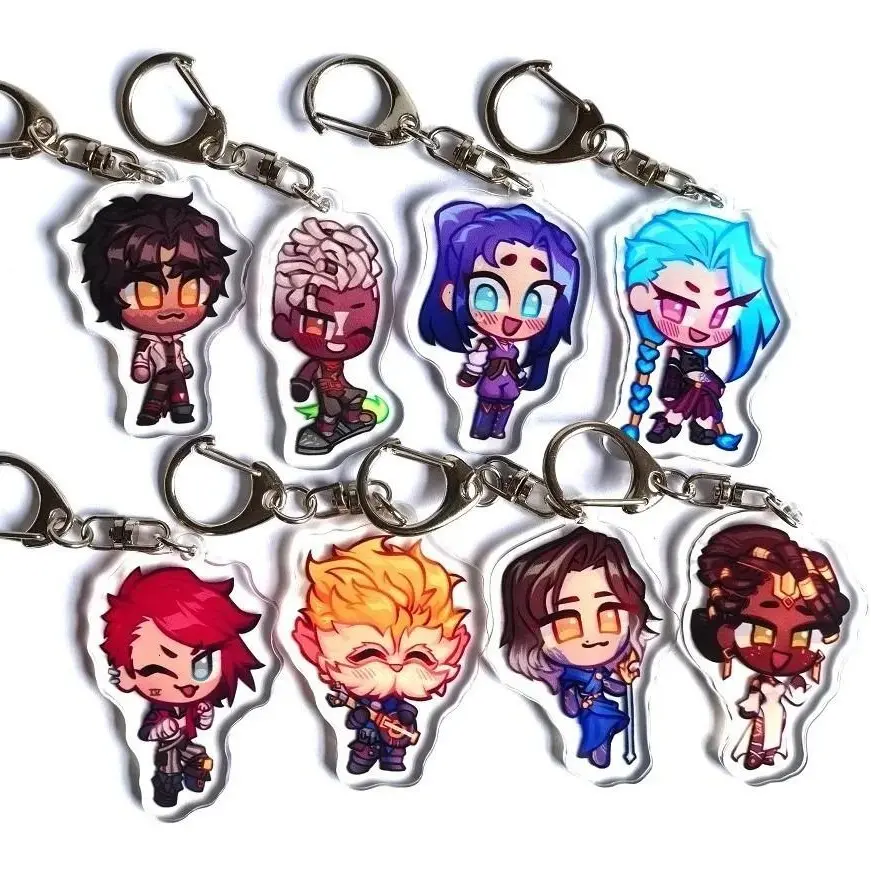 Arcane Keychain - League of Legends LOL Character Jinx Vi Caitlyn Viktor Ekko, Cute, Durable, And Perfect For Bags, Keys, Or Gifts. Great For Daily Use Or As Thoughtful Little Gifts For Your Friends And Yourself.