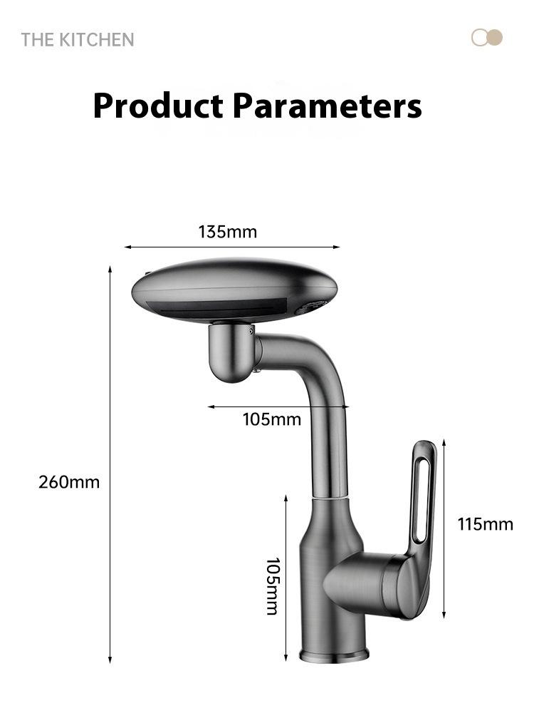 Spaceship Faucet 360° Rotating Bathroom Sink Faucet with 4 Spray Modes Modern Kitchen Vanity Lavatory Tap for Unique Home Decor & TikTok Viral Gift Multi-functional Swivel Basin Faucet