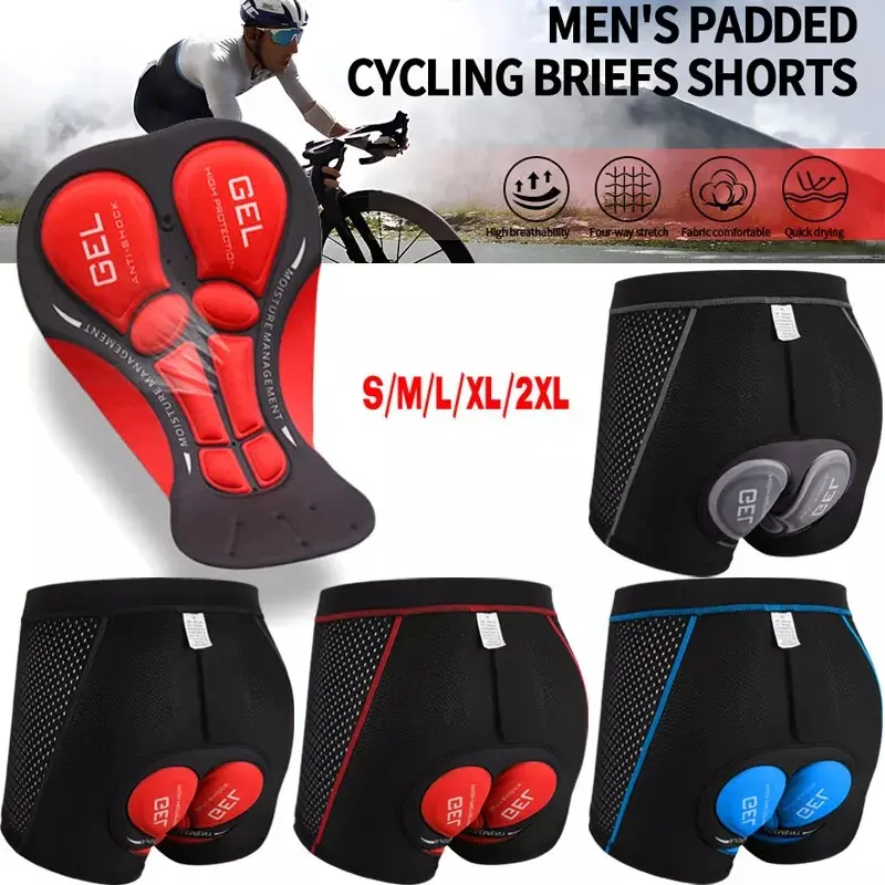 Menswear Cycling Underwear 3D Cushion Padded Bike Riding Shorts MTB Breathable Quick Dry Stretch Compression Lightweight Fabric Sports Fit gym shorts athletic shorts