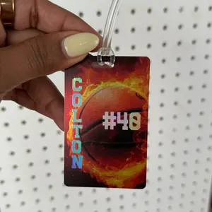 Holographic Sports Bag Tag - Personalized