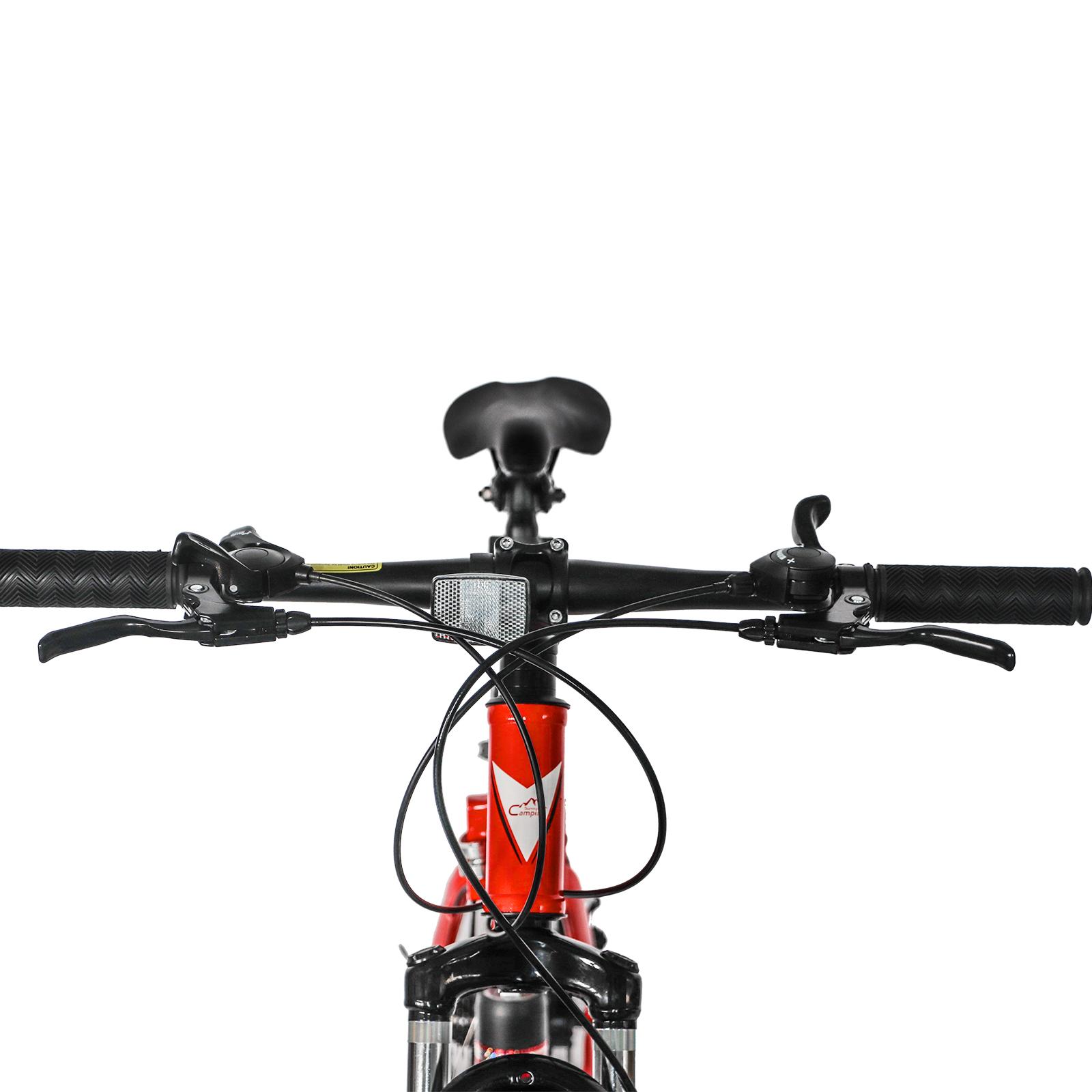 CampingSurvivals 26-inch Shimano TX30 high-carbon steel 100kg 21-speed red and black mountain bike CampingSurvivals 26-inch Shimano TX30 high-carbon steel 100kg 21-speed red and black mountain bike