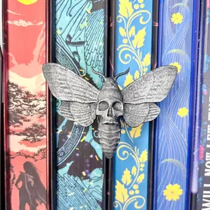 3d Printed Moth Book Spine Hugger Bookshelf Decor