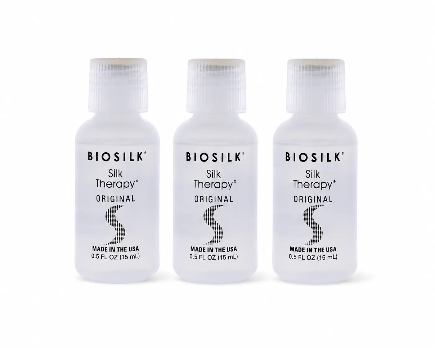 Biosilk Original Silk Therapy Hair Oil Treatment, 0.5 oz, 3-Pack Compact Daily Haircare Styling Product