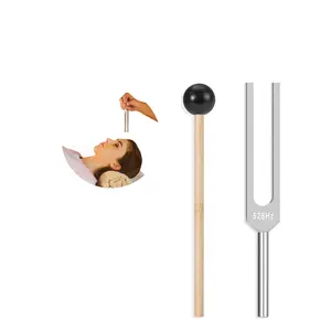 Resonance 528 Hz Tuning Fork with Reflex Hammer for Healing Chakra Set,Aluminum Alloy, with Silicone Hammer and Storage Bag, Ideal for Sound Healing, SPA Aromatherapy,Yoga, Meditation, and Relaxation