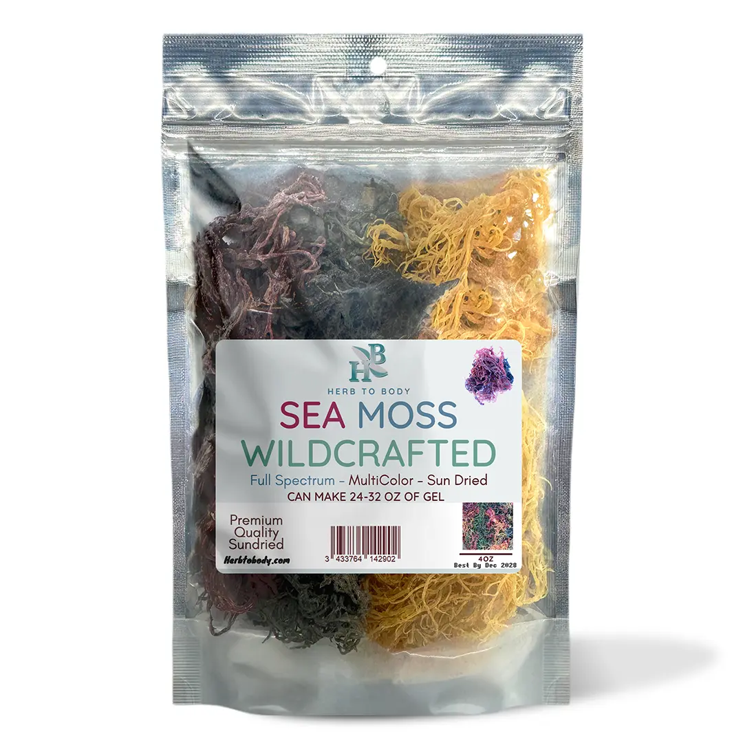 Multi-Color Irish Sea Moss – Full Spectrum Sun-Dried – 4 oz (113 g) | Herb To Body | Premium Quality St Lucia
