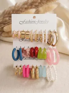 Women's Ring Earring Set, Daily Wear Jewelry Gift, Plain Design, All Season Accessory, No Choking Hazard, Not Plated Metal