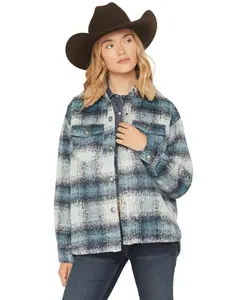 Shyanne Women's Sherpa Collar Shacket - Srfa25o67-Tuq