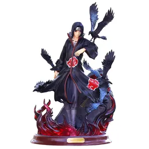 25cm Naruto Anime Figure Uchiha Itachi Pvc Figure Naruto Shippuden Uchiha Itachi And Crow Collection Model