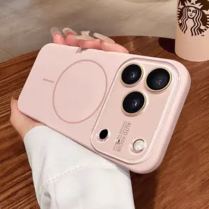 Liquid silicone all-in-one lens iPhone 17 Pro Max phone case 16, 15, 14, 13 Pro anti-drop protection cover Magnetic Protective Protector Smartphone Cellphone