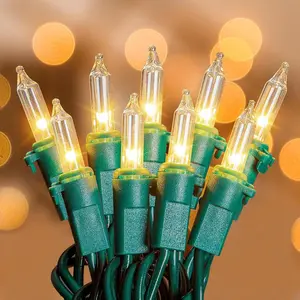 White Christmas Lights,100 Count Clear Mini Lights Incandescent Christmas Tree String Lights, Connectable for Christmas Decoration,Garland,Home,Patio,