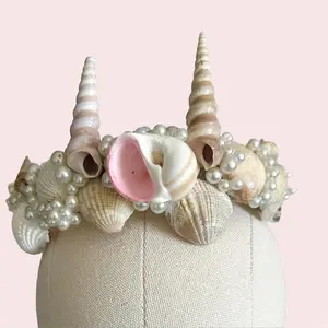 mermaid seashell crown decorative head piece