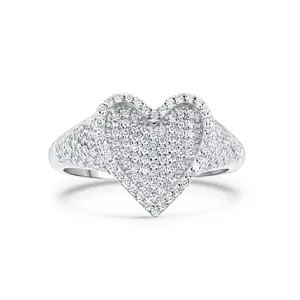 Ice heart ring -925 sterling silver