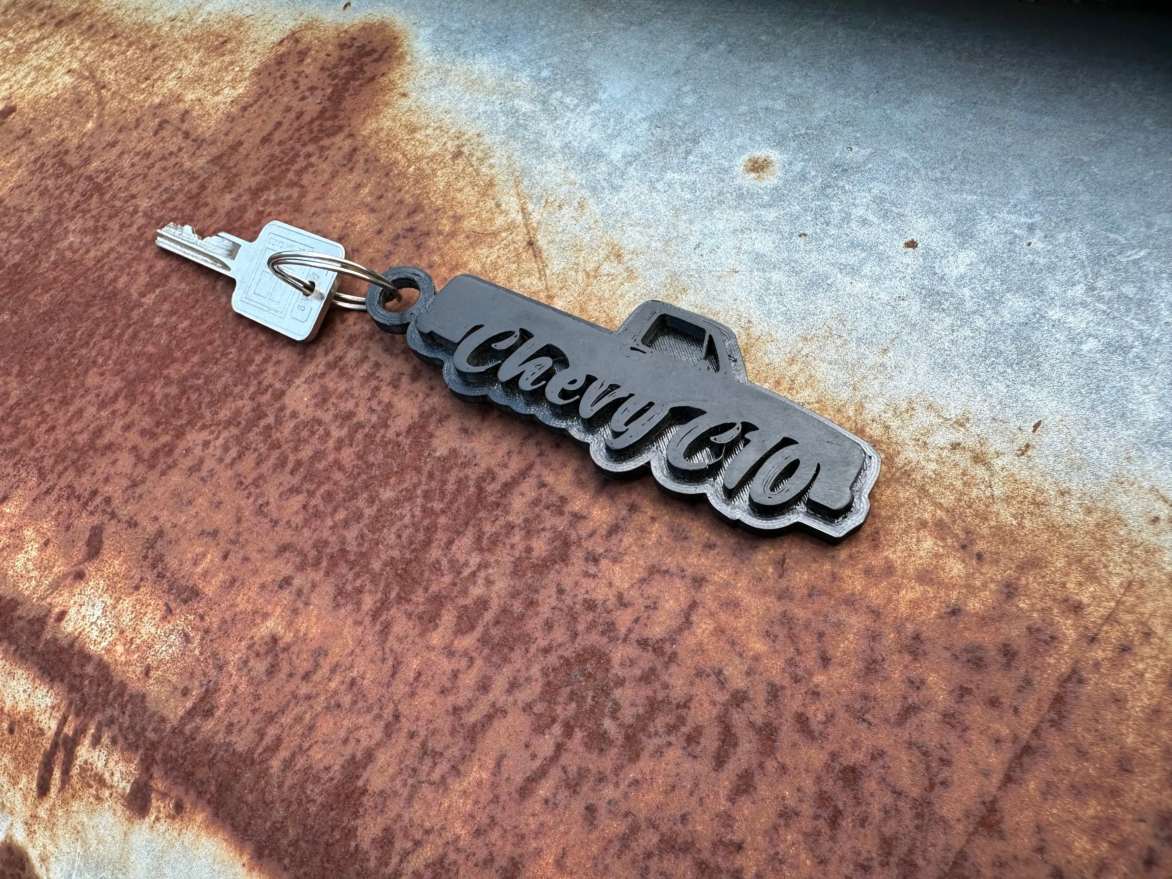 Square Body Chevy C10 Keychain | 3D Printed Classic Truck Key Ring | Gift for C10 & Chevy Truck Fans