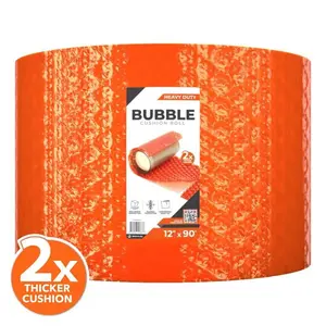 Heavy Duty Bubble Cushion Roll 12 in x 90 ft 2x Thicker Cushion for Enhanced Protection