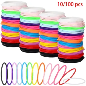 10/100 pcs Silicone Jelly Wristbands, Colorful Neon Stretch Bands, Perfect for Parties, Birthdays, Weddings, Festivals, Concerts, Bars, Party Favor, Party Favor Gifts