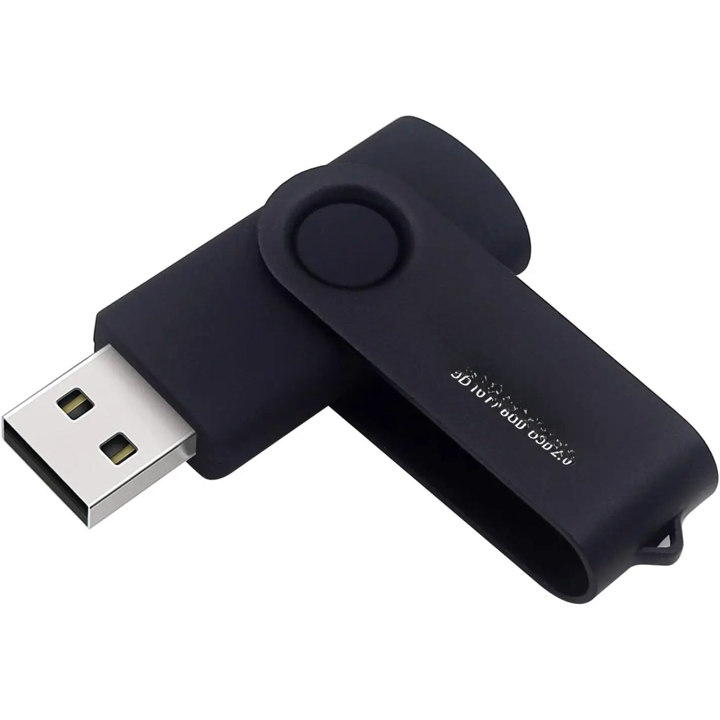 USB Flash Drive 8GB 1 Pack USB 2.0 Thumb Drive Swivel Memory Stick Data Storage Jump Drive Zip Drive Drive with Led  (Black, 8GB-1Pack)