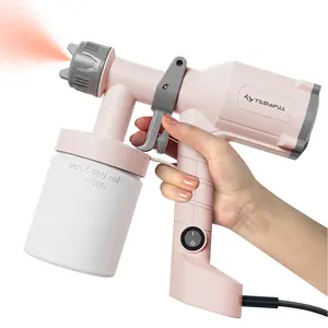 【Gift for Her】TILSWALL Pink Dreamer 400 Ultra-Light Paint Spray Gun – Cute Aesthetic Design with 500W Powerful Motor, 2 Nozzles & 3 Patterns, Easy Clean, for Furniture, Cabinets, Walls, DIY, Room Decor & Outdoor Fun
