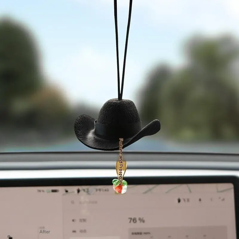 Creative Retro Cowboy Car Ornament Automotive Interior Car Pendant Backpack Hanging Decoration Keychain Accessories