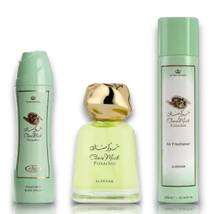 Al Rehab Unisex Choco Pistachio EDP Multi-Pack - 100 ML-200 ML Eau De Parfum, Body Spray, Air Freshener with Toffee, Peach & Raspberry Notes for Everyday Use