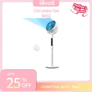 LEVOIT Corebreeze R432 circulator Fan for Home Standing Oscillating with Whole Room Airflow Remote 82ft Range 20dB Quiet 908CFM DC Motor 9 Speeds Sensor Timer Pedestal & Tabletop Mode mothersdaygift, Personal Cooling Fan, Silent Operation Fan Summervibes