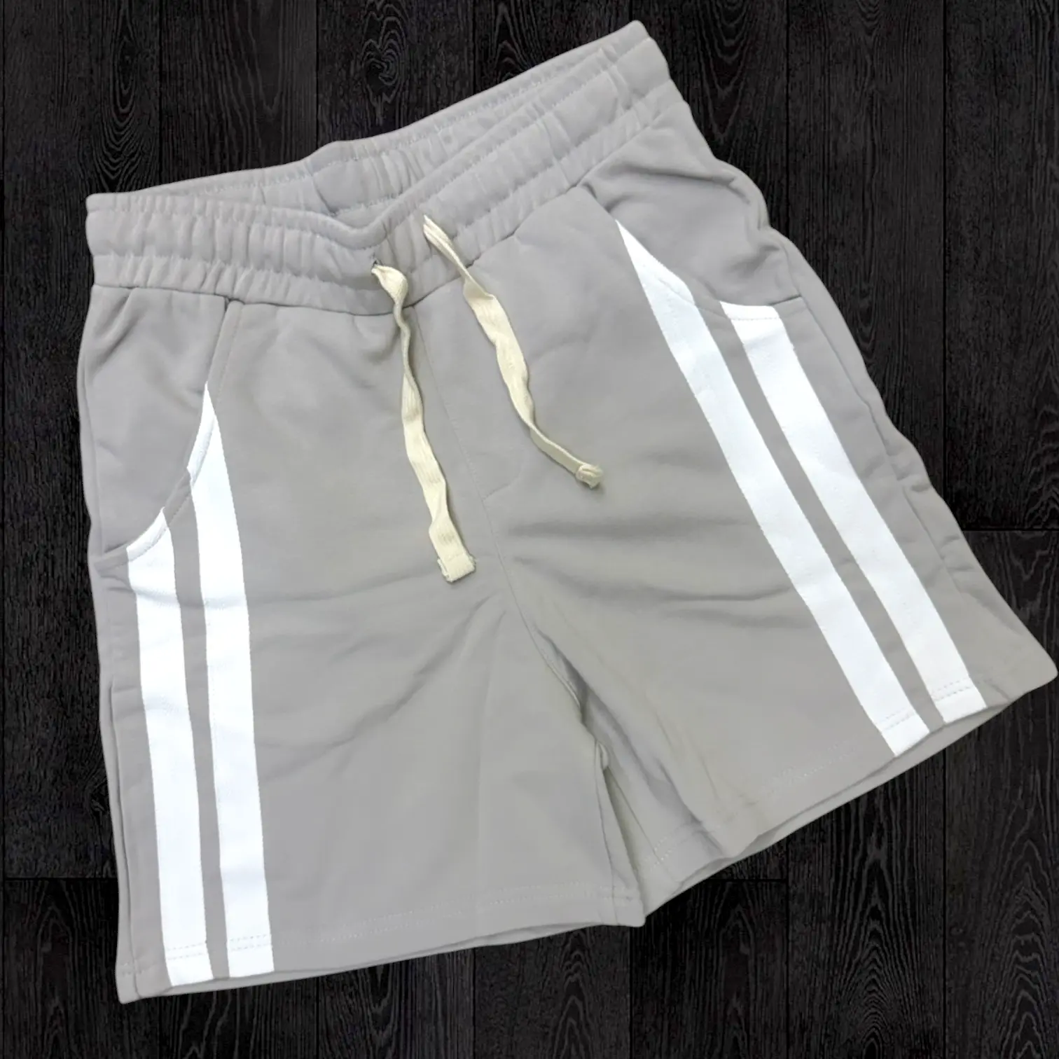 Narr - Stripe Sweat Shorts - Grey