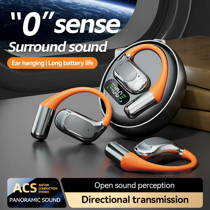 KEAI M113 Wireless Earbuds Bluetooth 5.4 Earphones, OWS Rotatable Wireless Headphones with Charging Case, HIFI Sound Quality, for iPhone & Android, Travel Business Learning